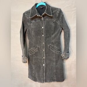 Women's Gray corduroy Jacket tagged size 11 some stretch